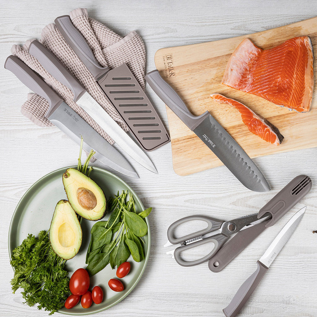 Нож кухонный TalleR 13см из стали, s1,5мм, универсальный, пластмассовая ручка, чехол в комплекте, на картоне (Китай) - Домашняя мода фото 5