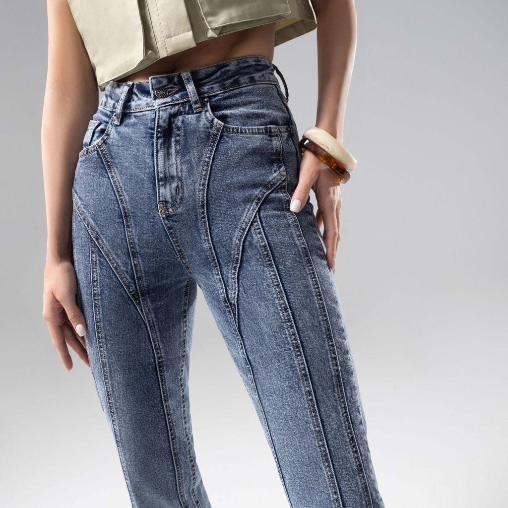 Джинсы с эффектом пуш-ап New York (blue) - Charutti фото 9