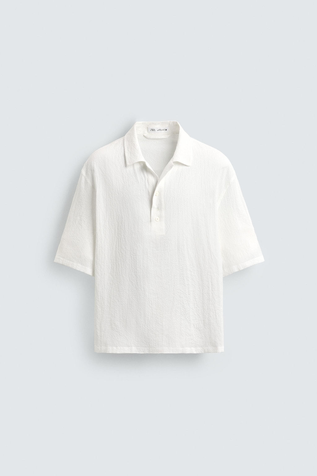 CAMISA POLO SEERSUCKER RELAXED FIT / Blanco - Zara фото 6