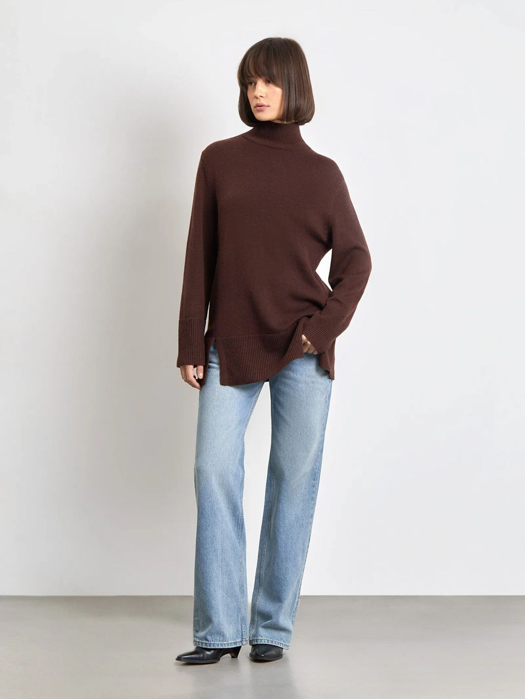 EMKA / Удлиненный свитер с шерстью  фото 2