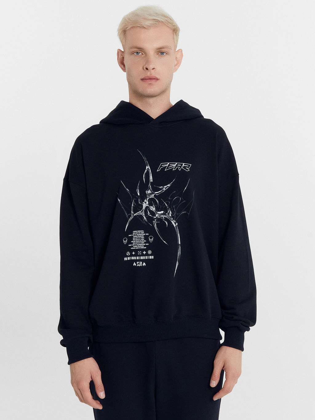 Анорак мужской в черном цвете с принтом в виде картины черный +печать 121816 - Mark formelle фото 14