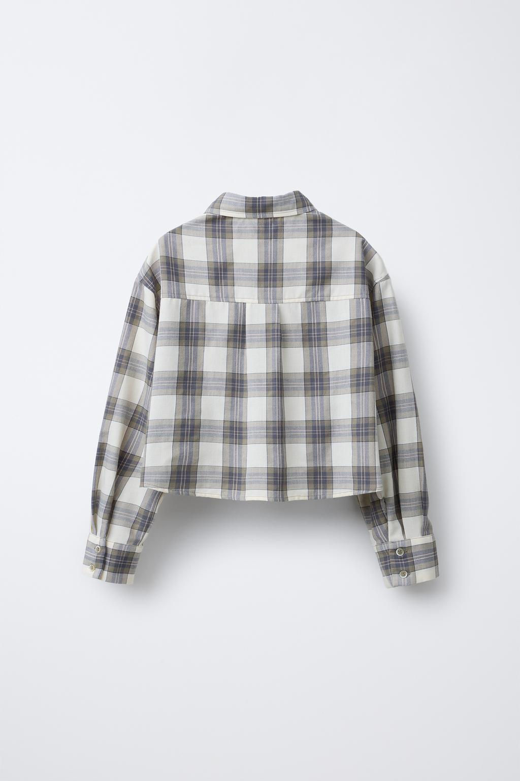 CHECK SHIRT WITH KNOT - Zara фото 3