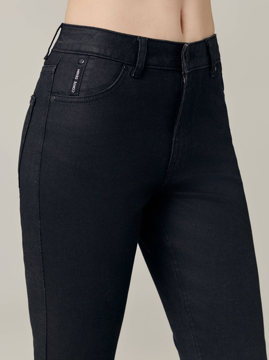 CONTE CON-700 Черные джинсы skinny с матовым напылением black - Conte elegant фото 5