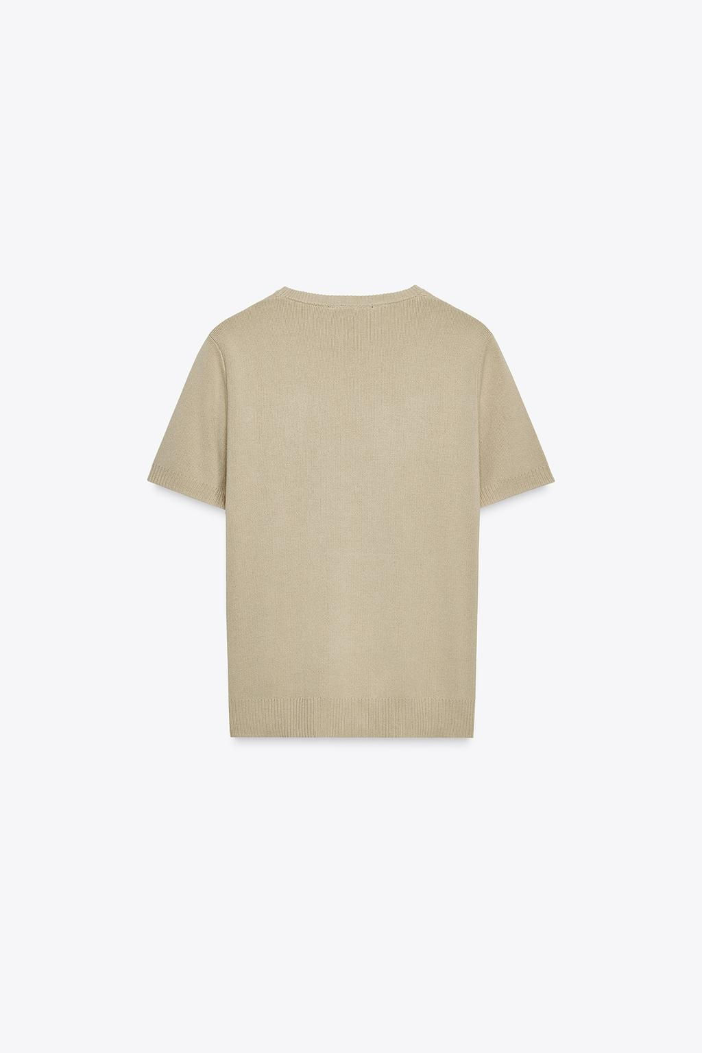 PLAIN KNIT SHORT SLEEVE TOP - Zara фото 15