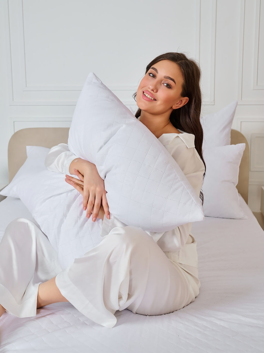 Комплект подушек для сна - Белый 50х70