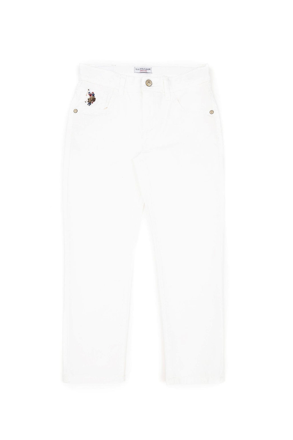 Белые брюки из плотной ткани для мальчика Неожиданная скидка в корзине - U.s. polo assn фото 3
