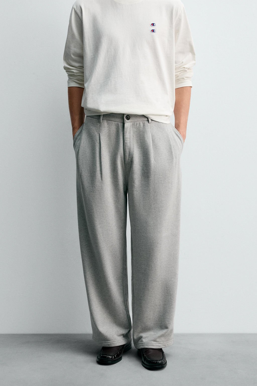 CHAMPION ® X ZARA RELAXED FIT PLEATED TROUSERS  фото 2