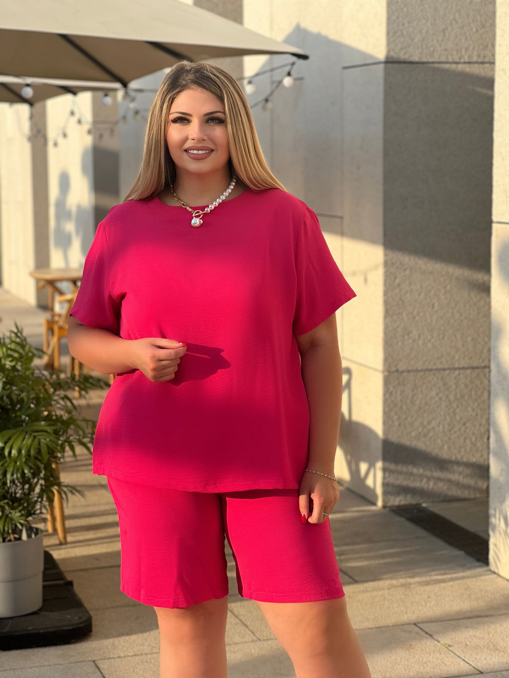 Костюм Манго (шорты+блуза)_О820/ярко-розовый - Ihomelux фото 3