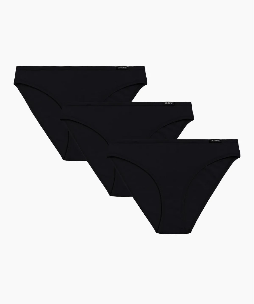 ATLANTIC 3BLP-602 Трусы спорт Basic - набор 3 шт. черный  фото 2