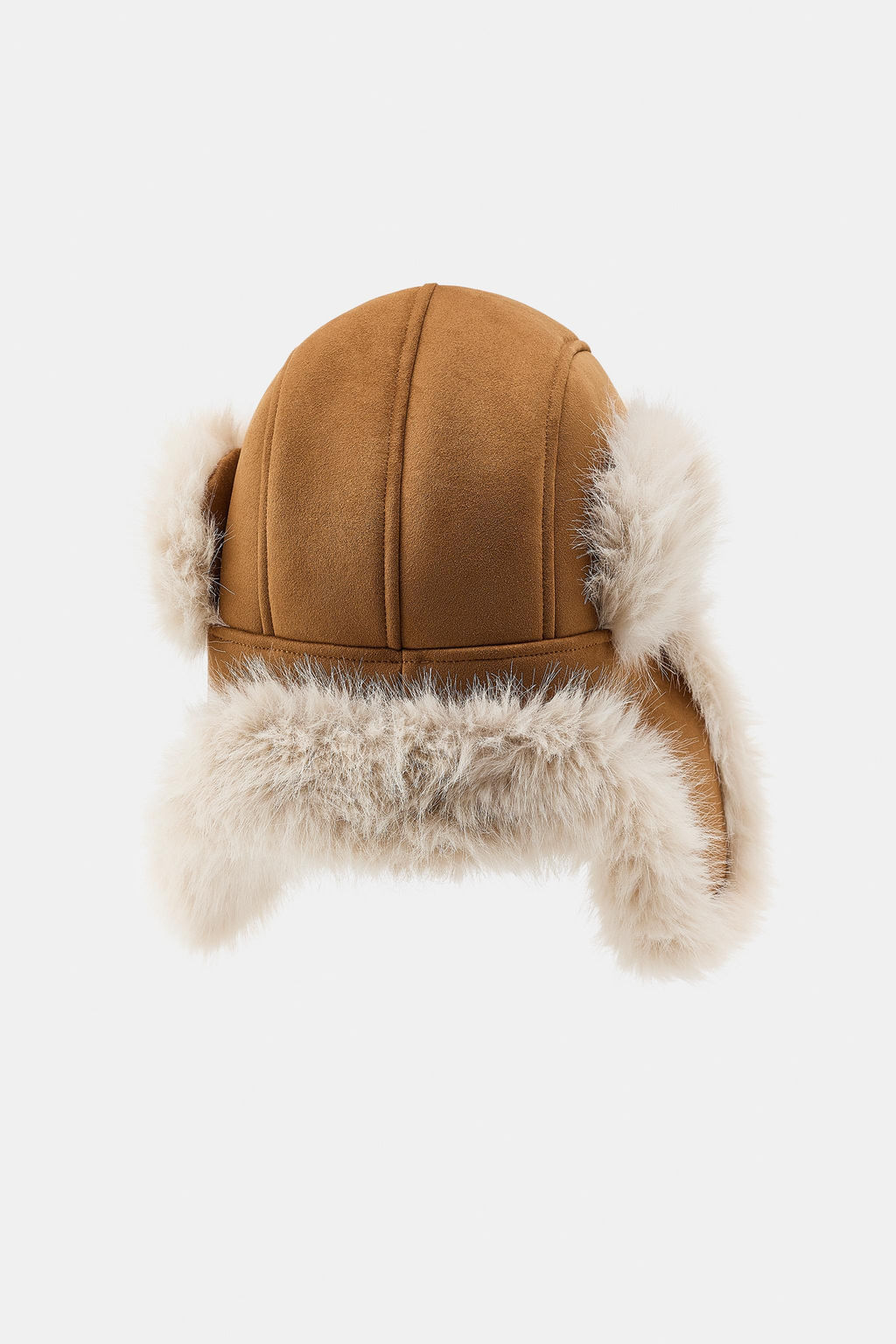 FAUX SUEDE AND FAUX FUR AVIATOR HAT - Zara фото 6
