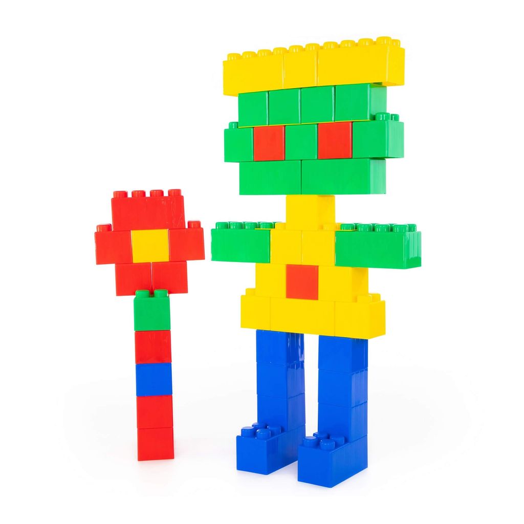 Конструктор строительный XXL, 45 элементов + соединитель (45 элементов) - Полесье фото 3