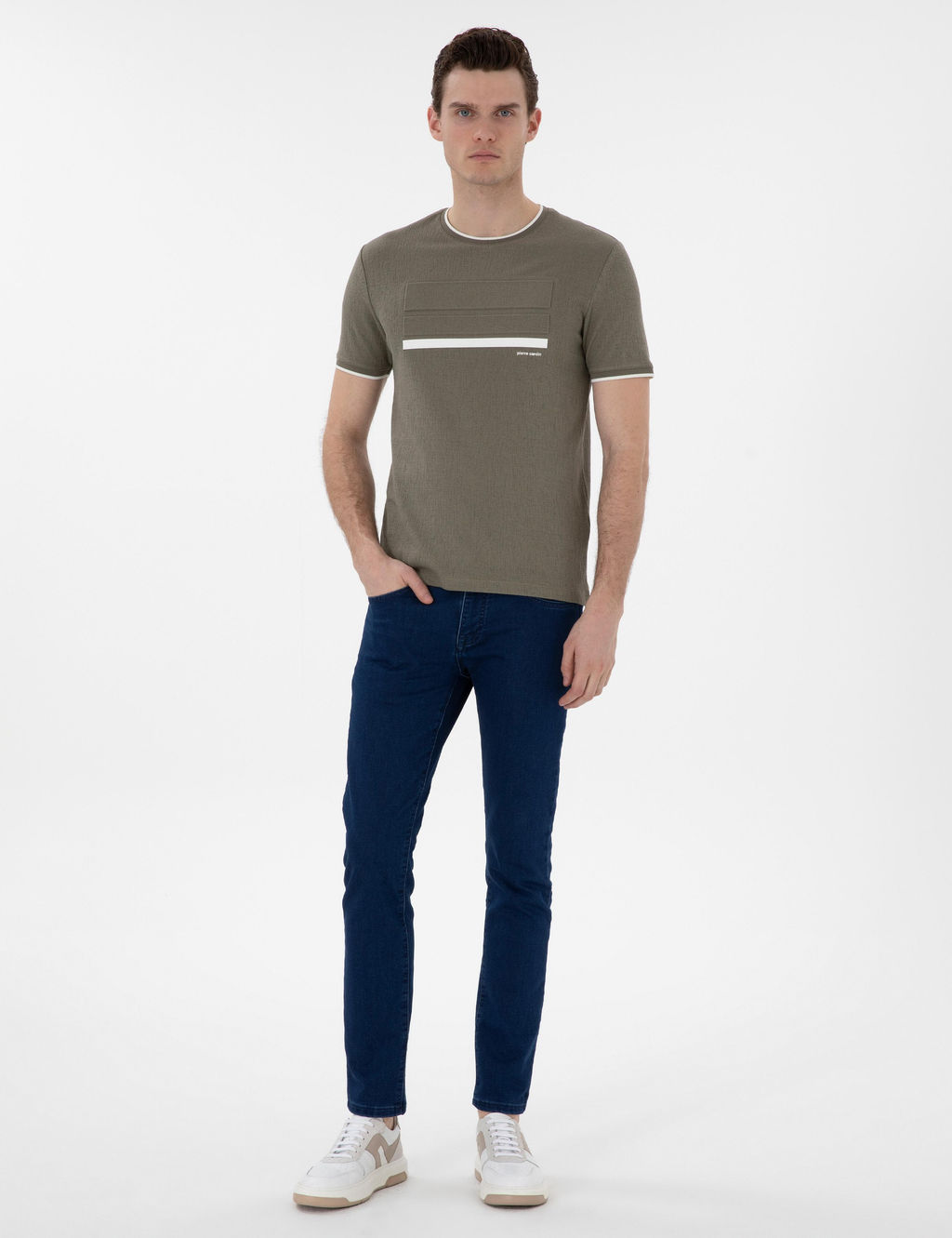 Haki Slim Fit Ti__rt - Pierre cardin фото 4