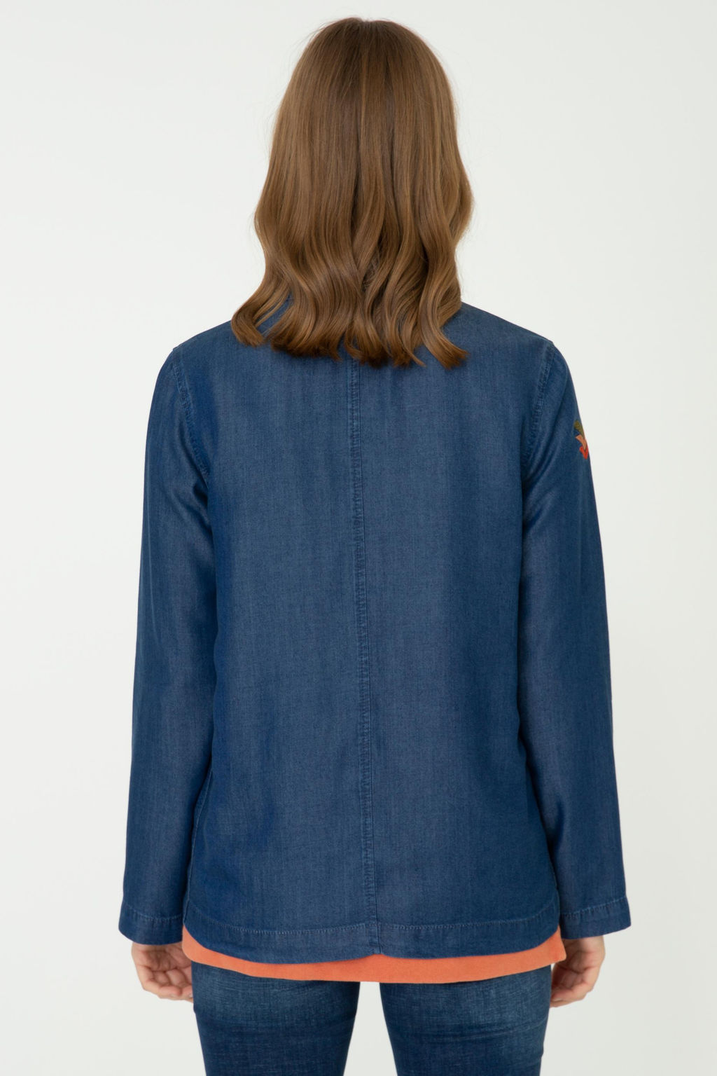 Женская темно-синяя джинсовая рубашка - U.s. polo assn фото 11