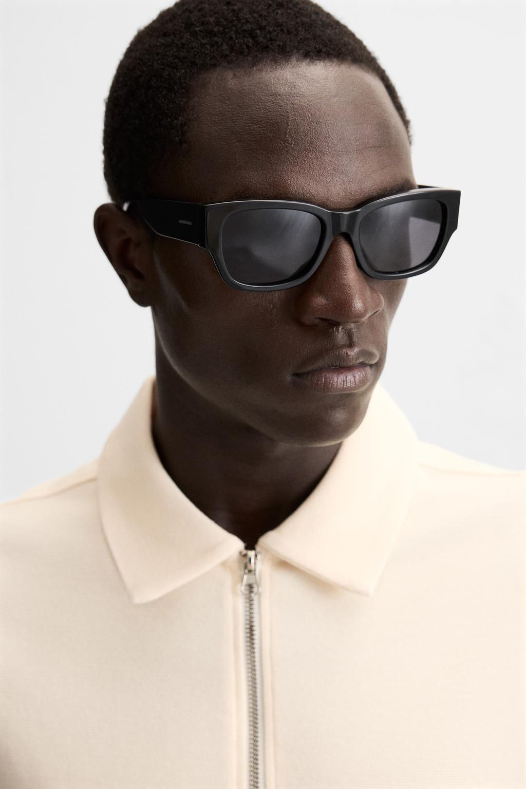 TEXTURED WEAVE POLO SHIRT WITH ZIP - Zara фото 31