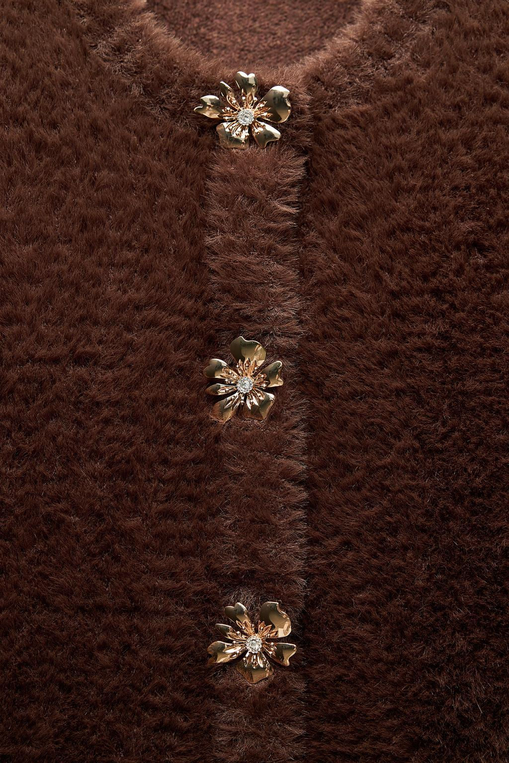FUZZY KNIT CARDIGAN - Zara фото 4