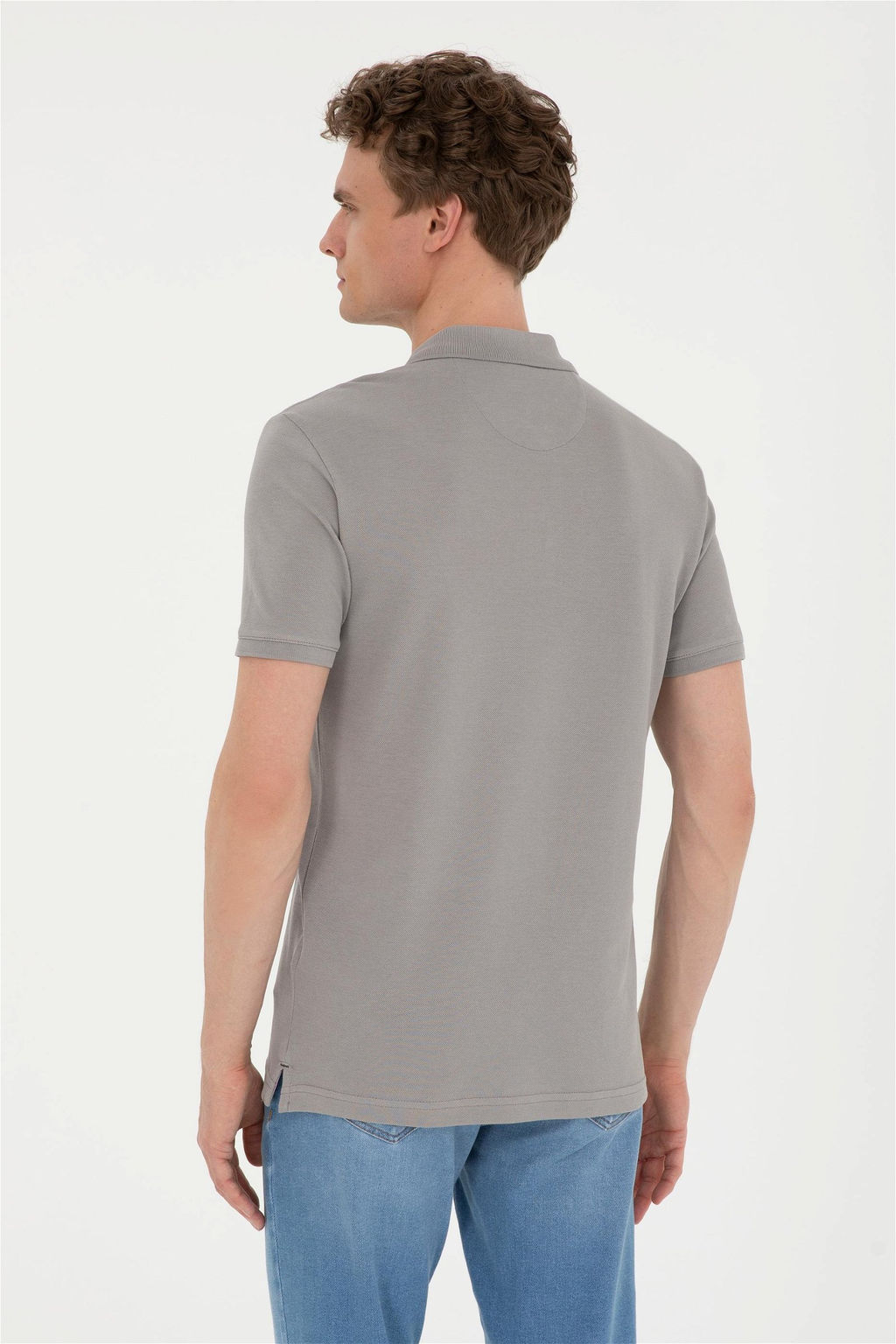 U. S. Polo Assn / Мужская темно-серая базовая футболка - U.s. polo assn фото 5