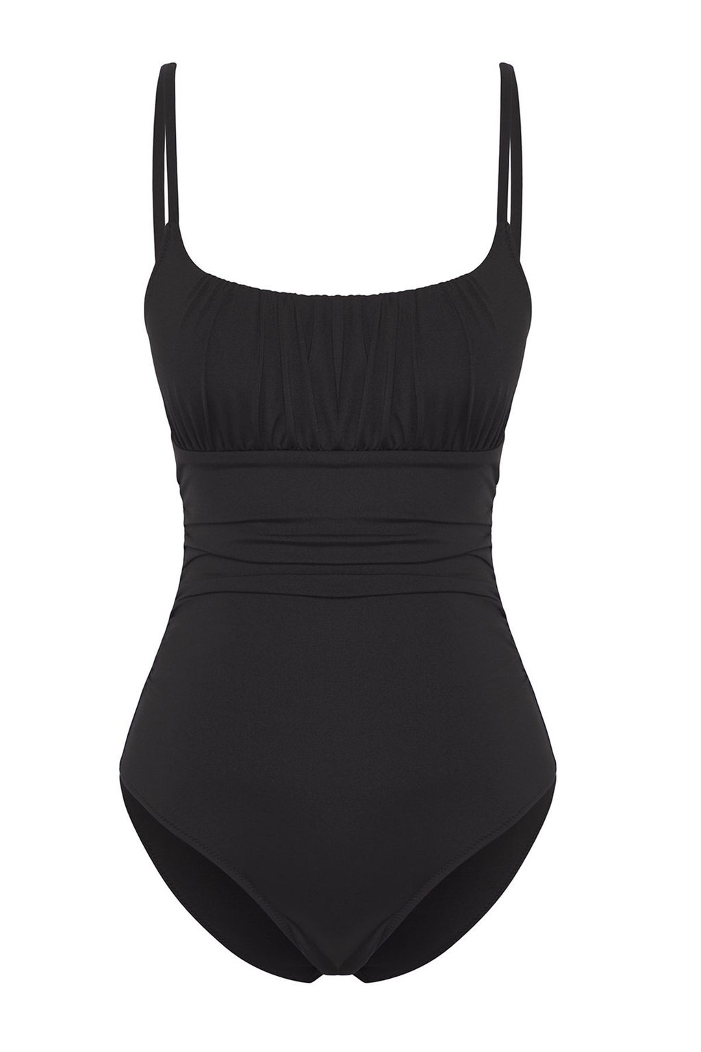 TRENDYOLMILLA Siyah Kare Yaka Drapeli Mayo TBESS25MA00124 фото 5