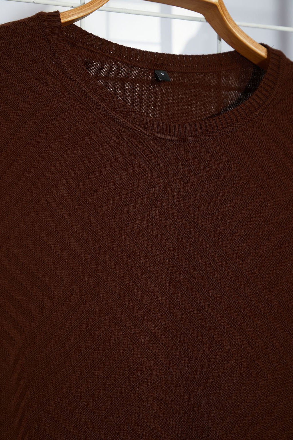 TRENDYOL MAN Kahverengi Slim Dar Kesim Bisiklet Yaka Dokulu Triko Kazak TMNAW25KZ00038 - Trendyolmilla фото 7
