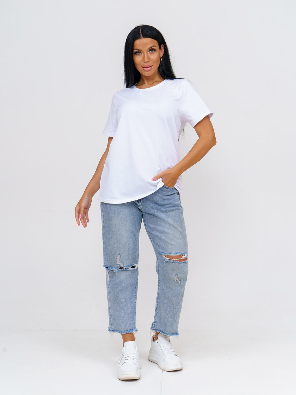 Футболка женская, цвет белый