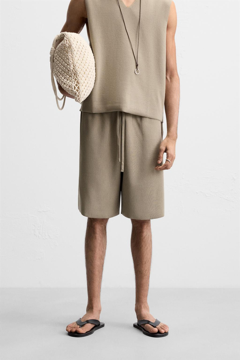 RELAXED FIT KNITTED BERMUDA SHORTS - Zara фото 2