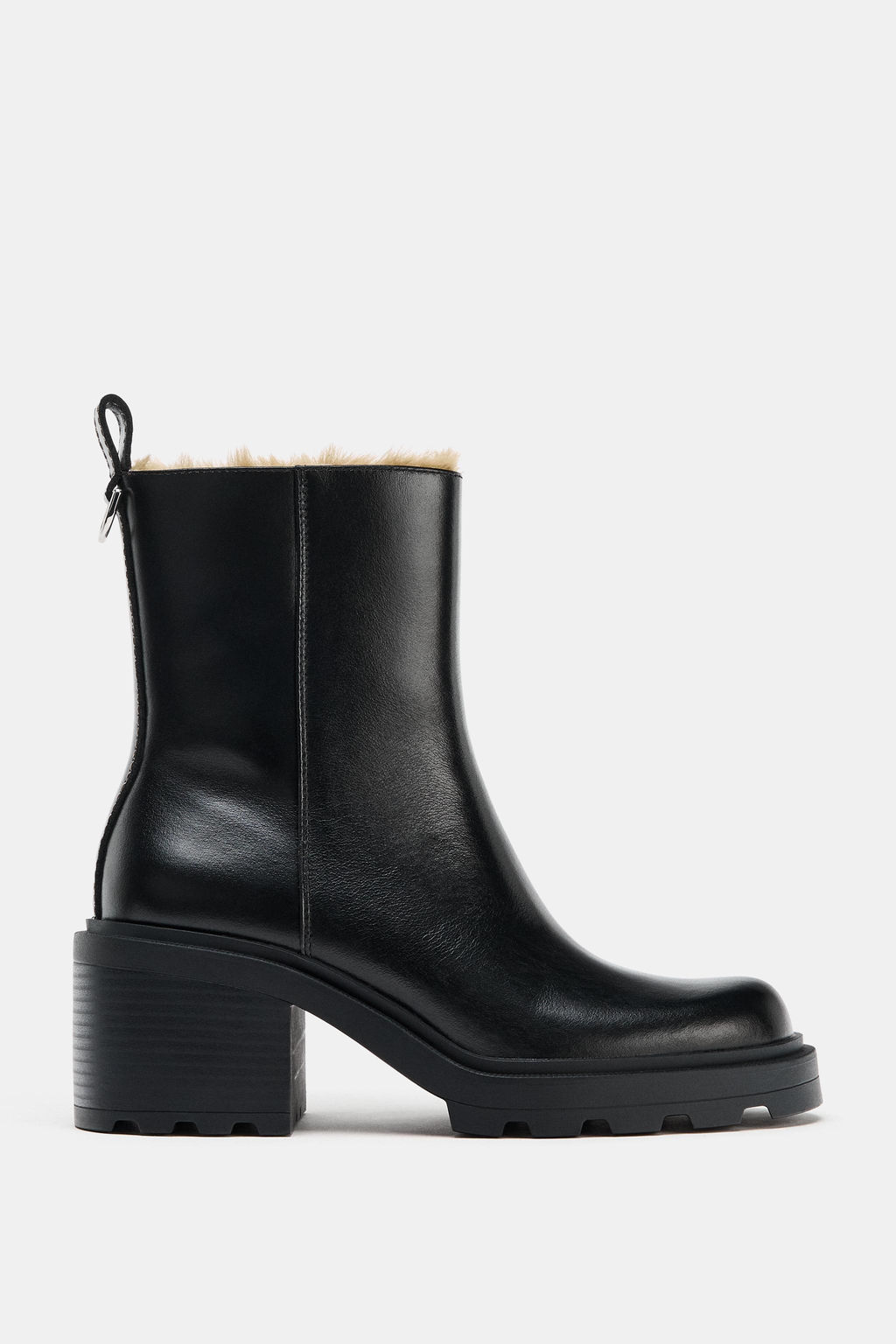 WATER REPELLENT LEATHER ANKLE BOOTS - Zara фото 3