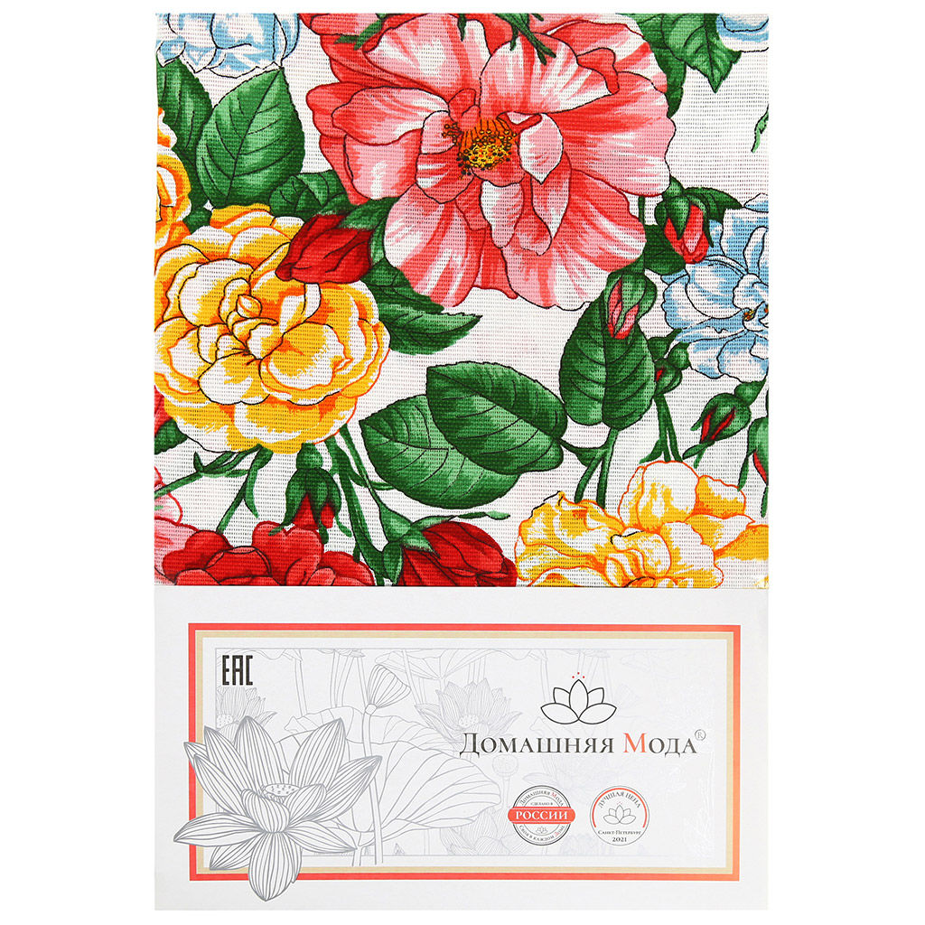 Дикая роза Скатерть 180х145см, длина стола до 105см, на 4 персоны, хлопок Комфорт 171г/м2, Домашняя мода (Россия)  фото 5