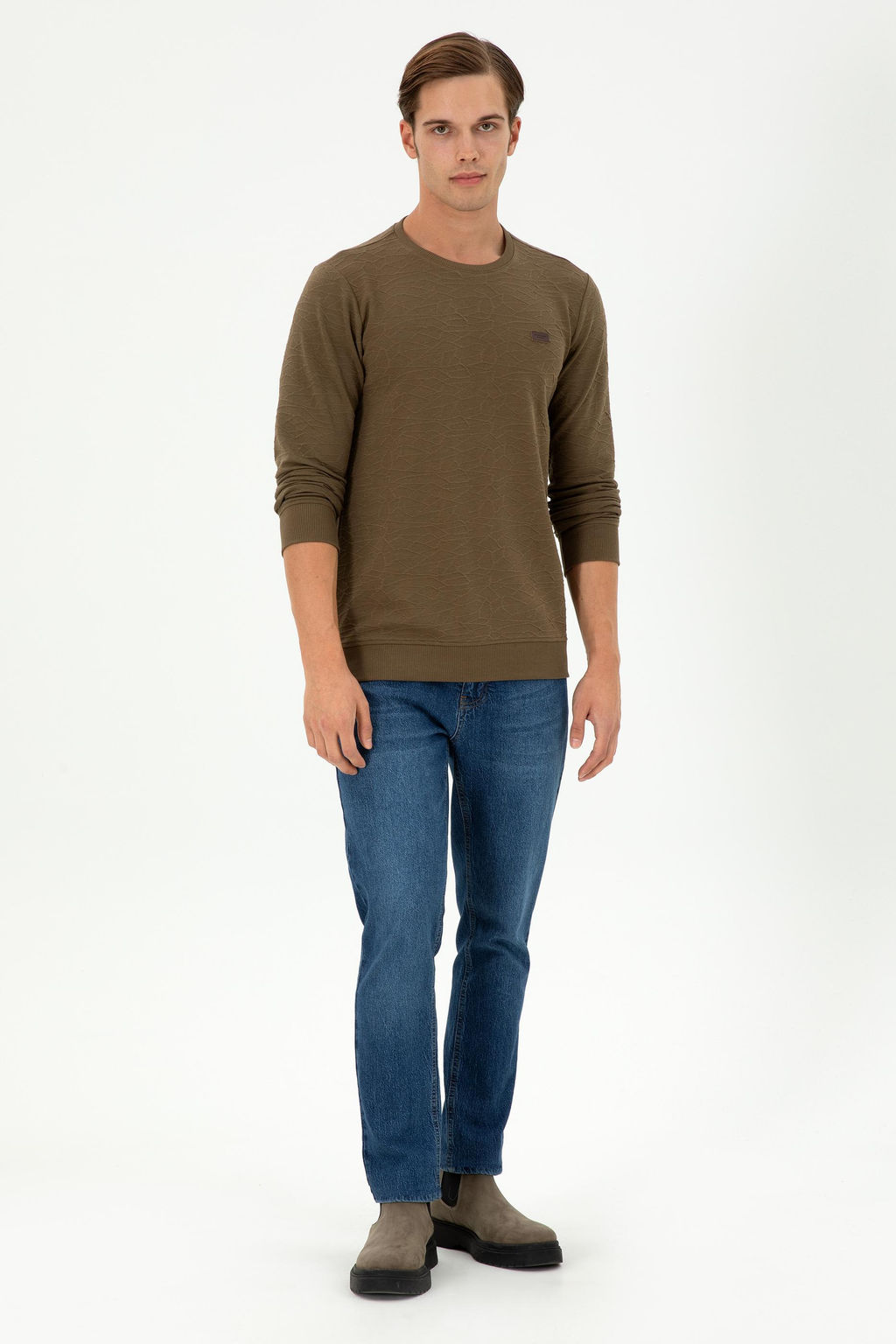 Мужской свитшот цвета хаки Неожиданная скидка в корзине - U.s. polo assn фото 4