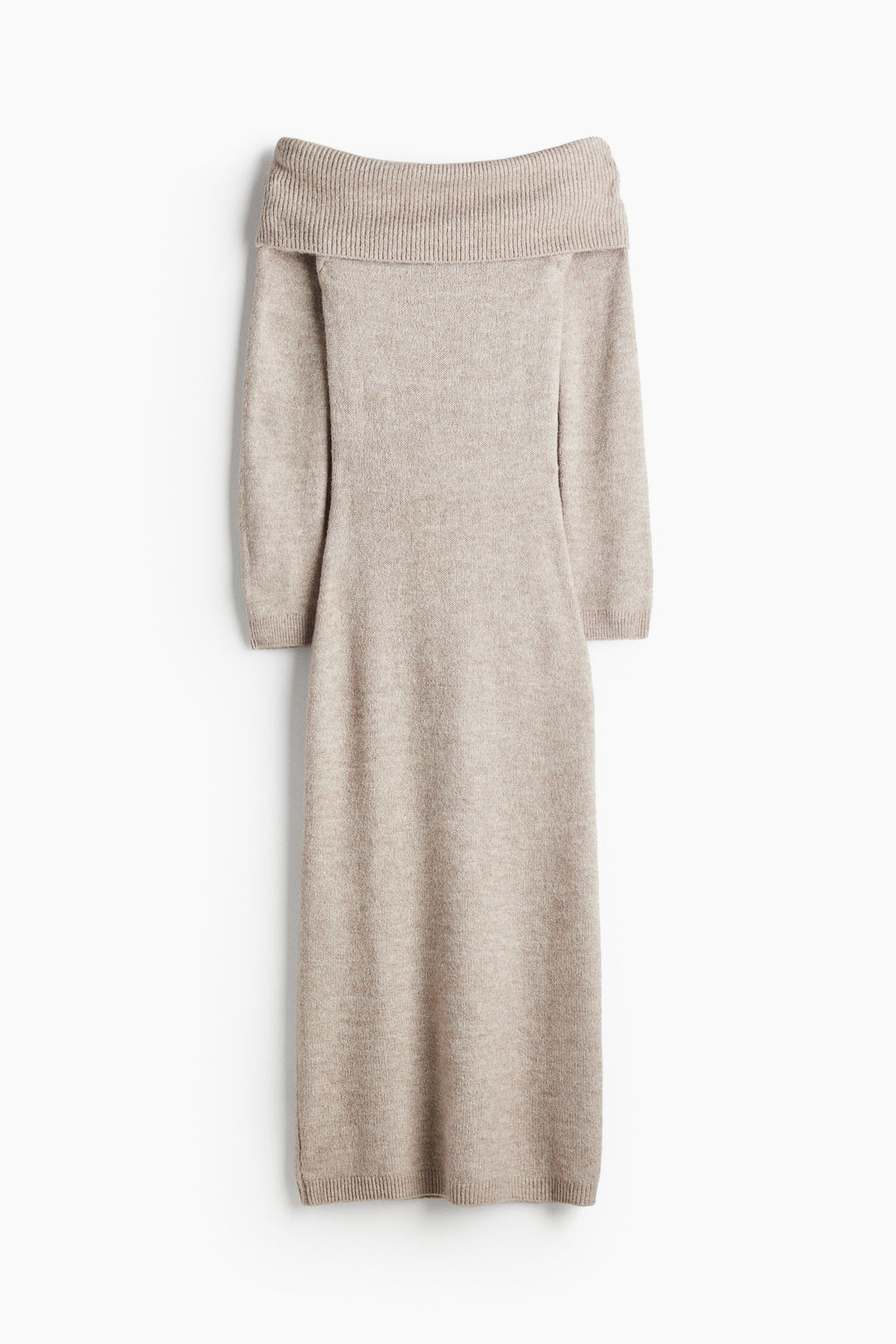 Vestido off-the-shoulder en punto fino - H&m фото 8