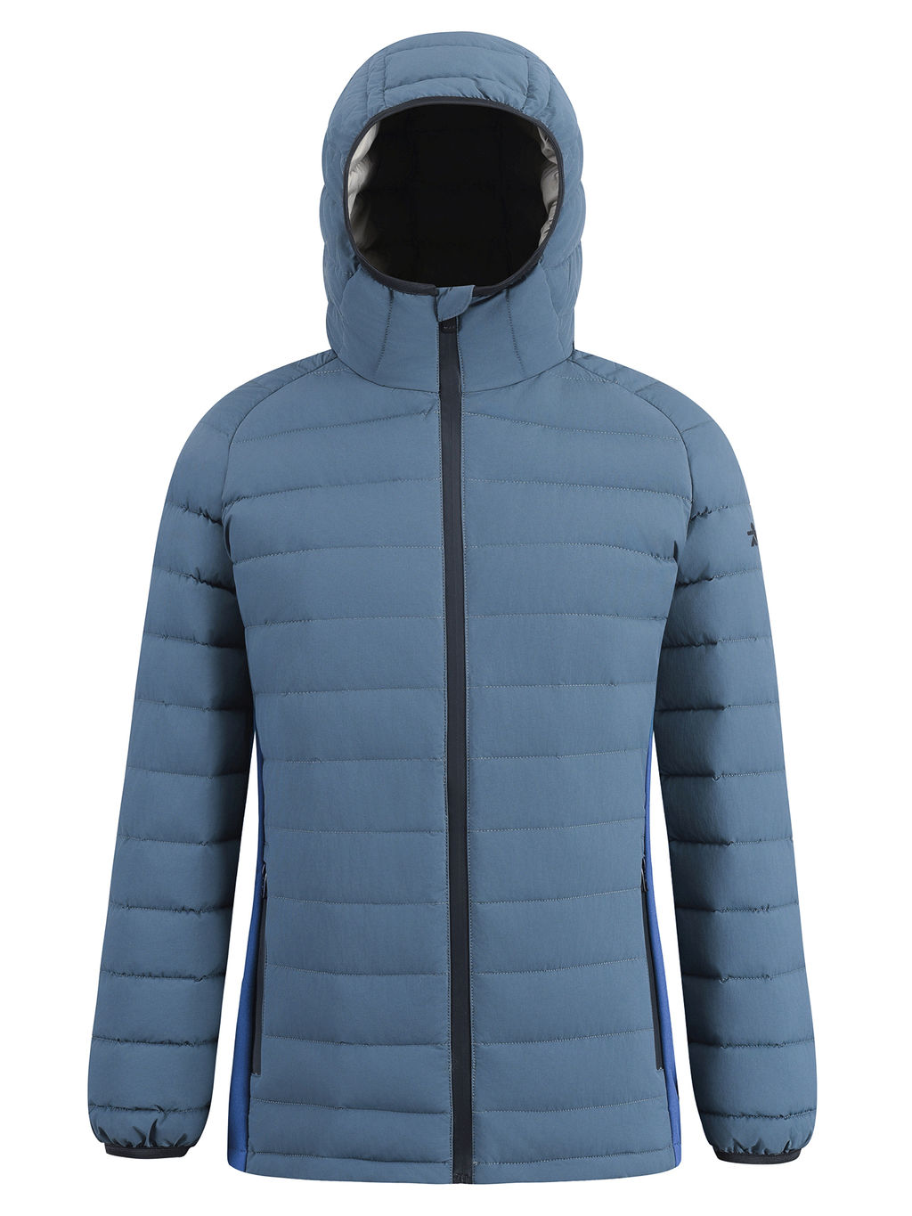 Куртка женская гибридная стёганая с капюшоном с графеновой подкладкой синего цвета 9622_1S