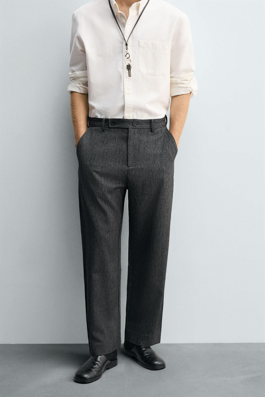 TEXTURED CARROT FIT TROUSERS - Zara фото 2