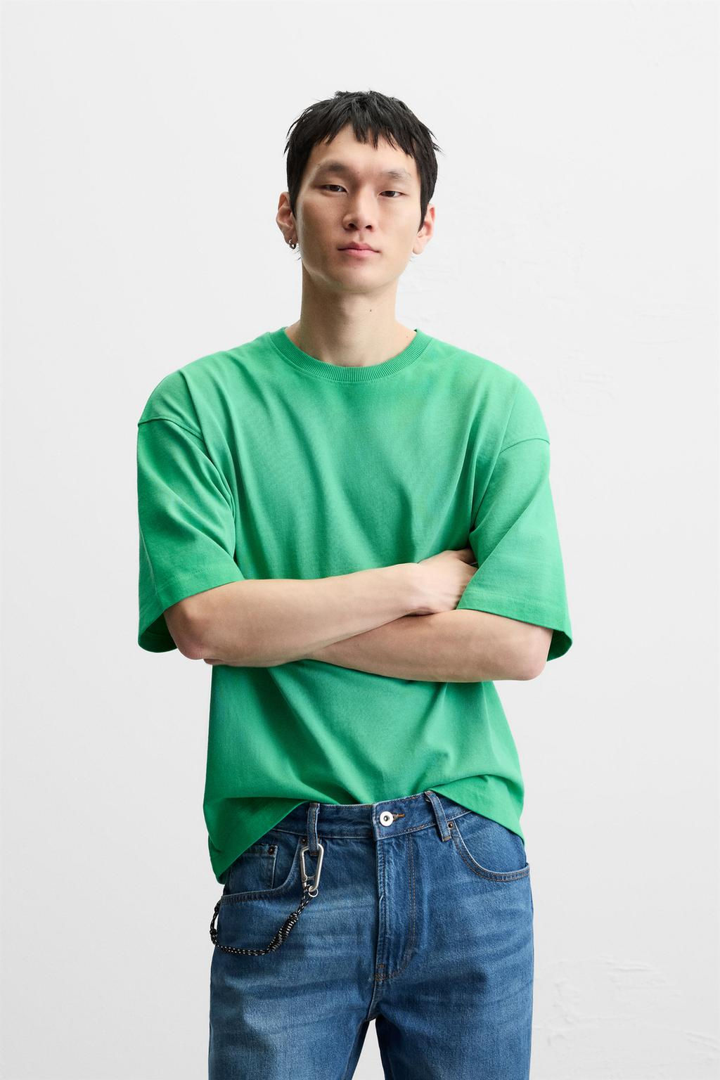 RELAXED FIT SPRAY WASH T-SHIRT - Zara фото 18