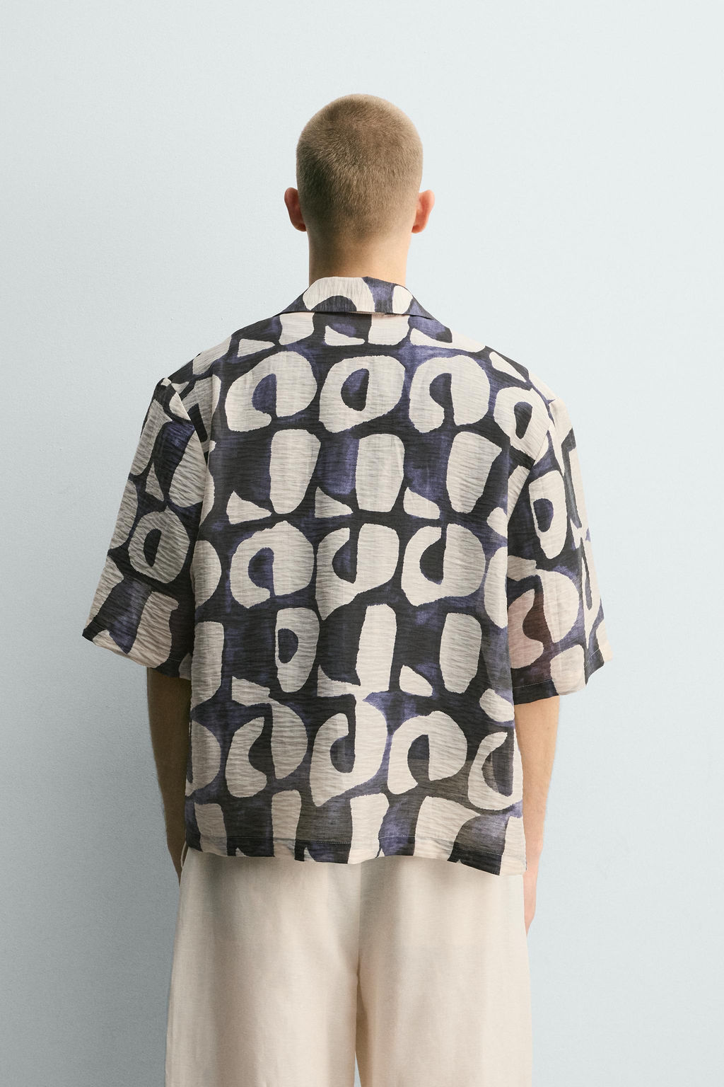 CAMISA ESTAMPADO GEOM?TRICO / Marino oscuro