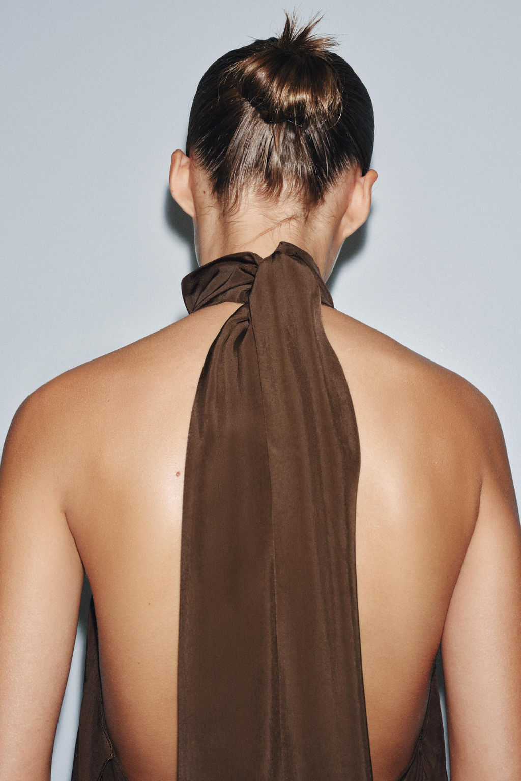 ZW COLLECTION ASYMMETRIC HALTER TOP - Zara фото 3