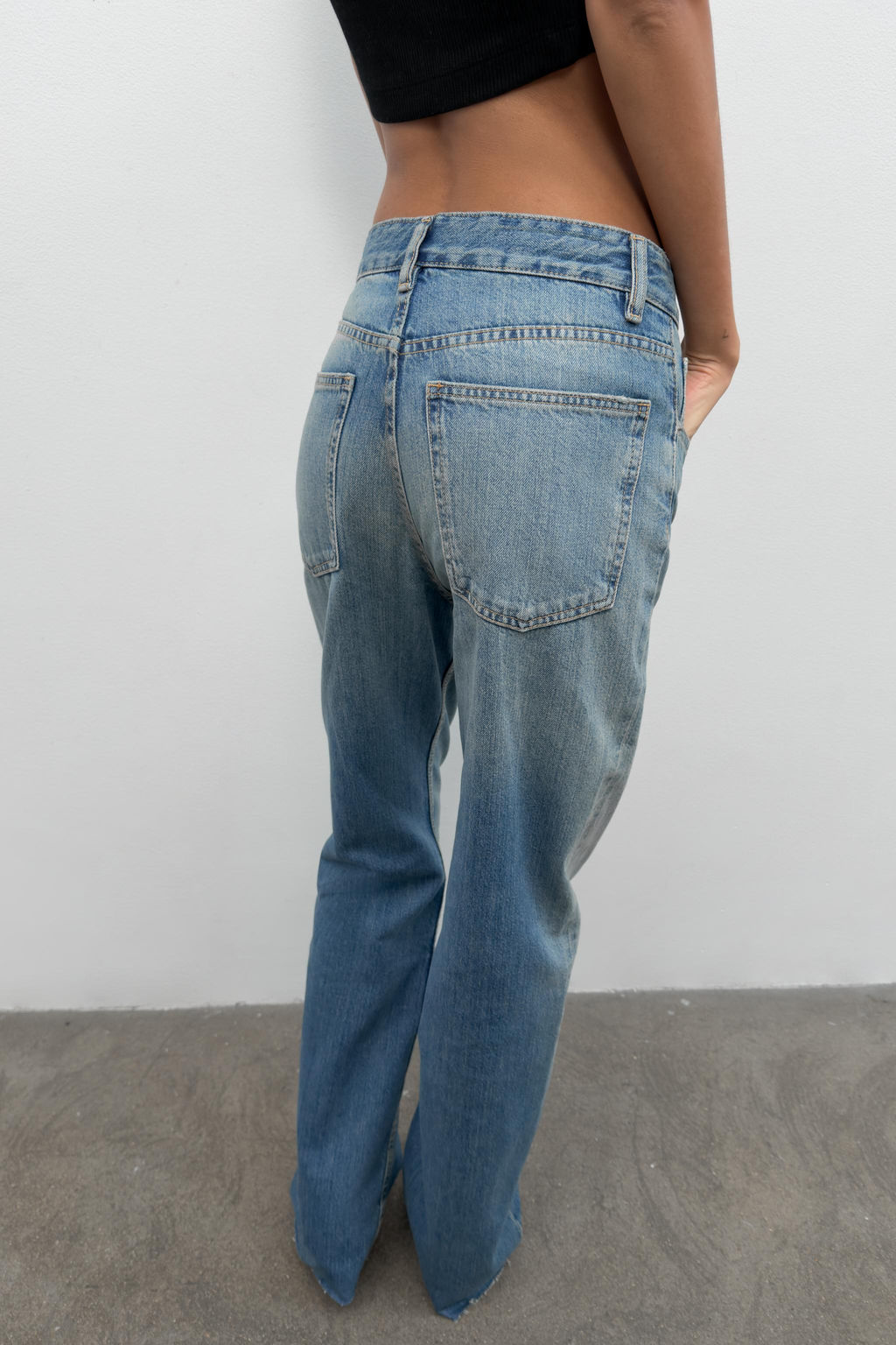 JEANS TRF WIDE LEG TIRO ALTO / Azul - Zara фото 5