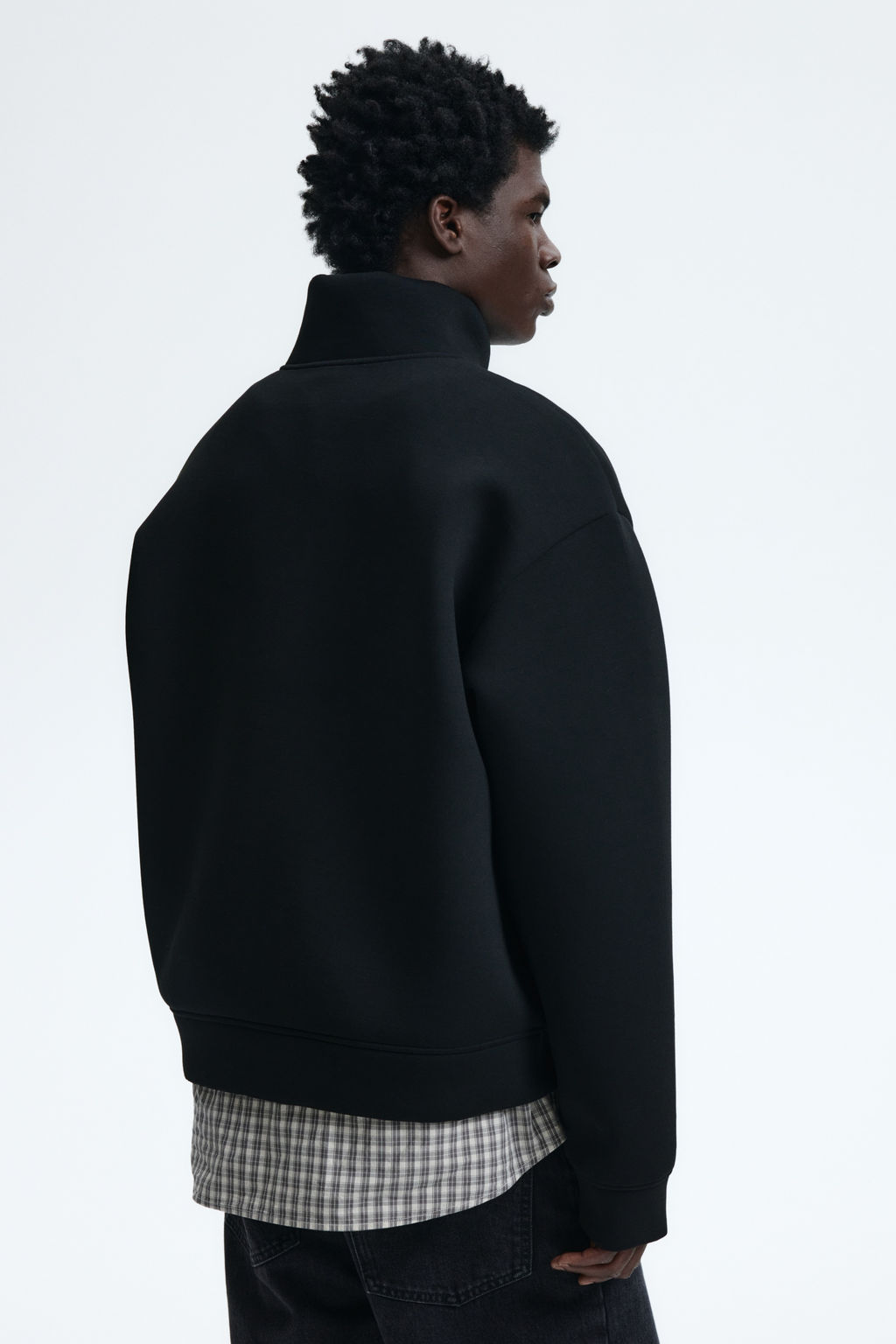 Sudadera efecto neopreno con cremallera Loose Fit - H&m фото 4