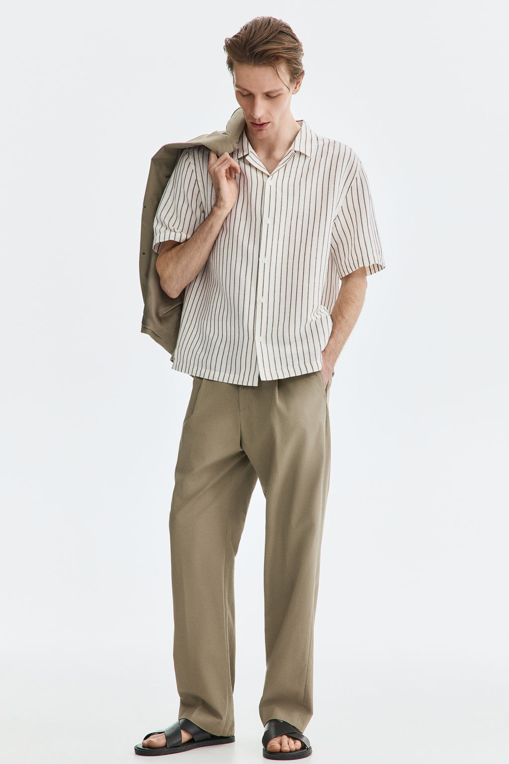 Camisa resort en mezcla de lino Relaxed Fit - H&m фото 12