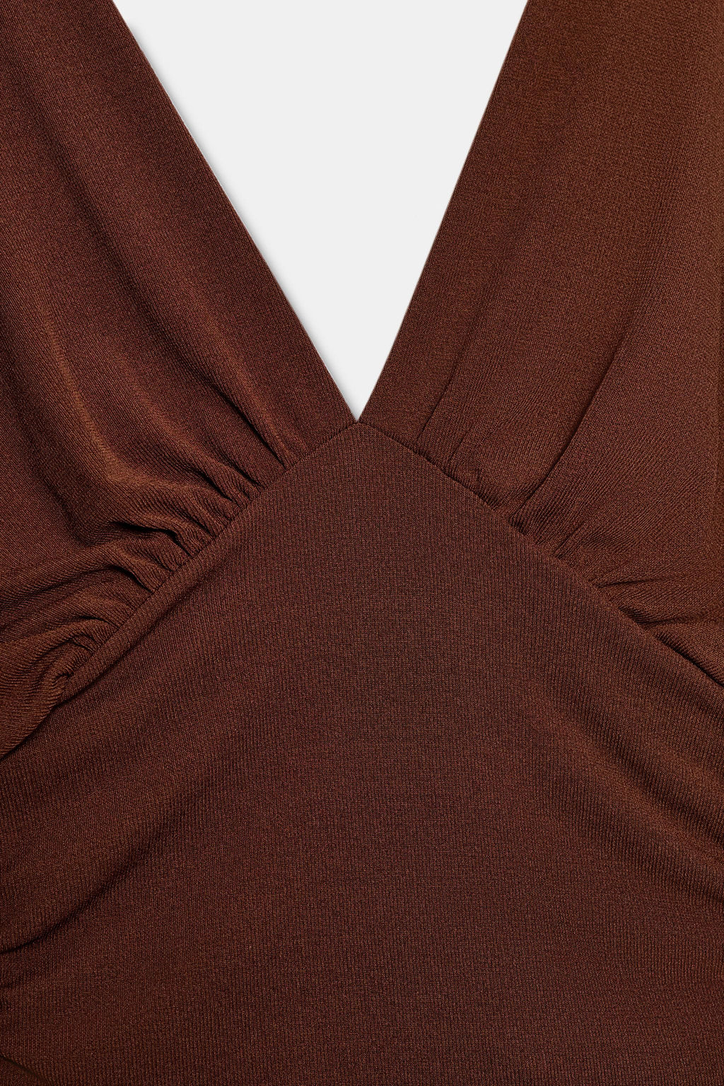 TOP TEXTURA ESCOTE PICO / Marr?n - Zara фото 8