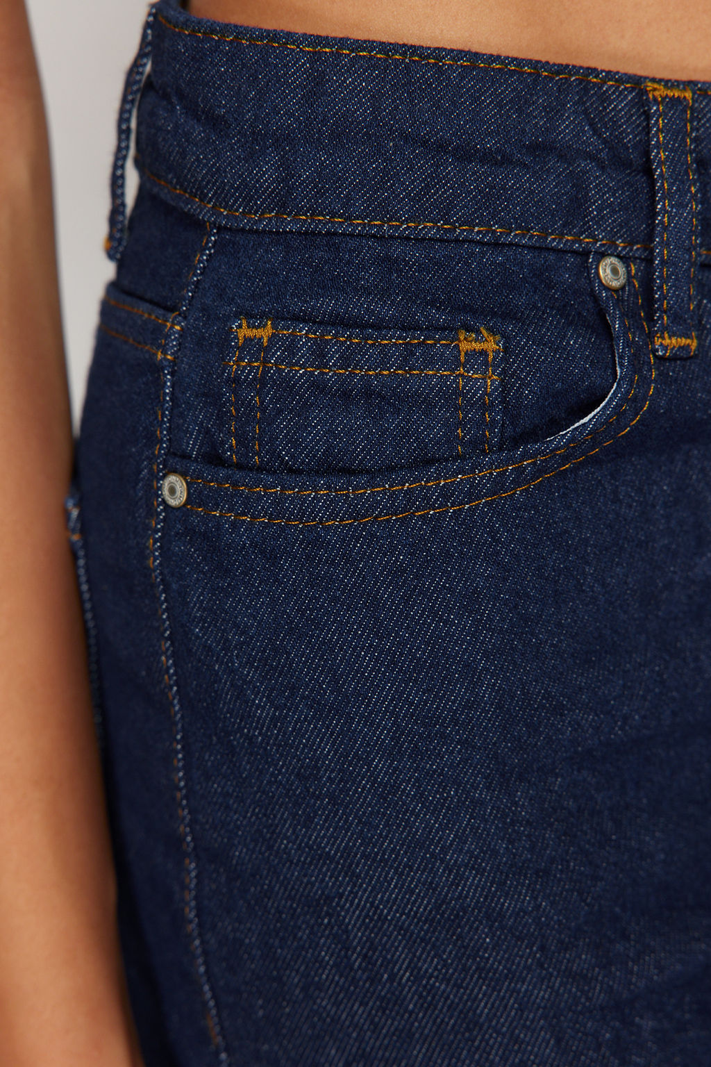 Koyu Mavi Pacas? Katlamal? Denim Bermuda TWOSS24SR00162 - Trendyolmilla фото 5