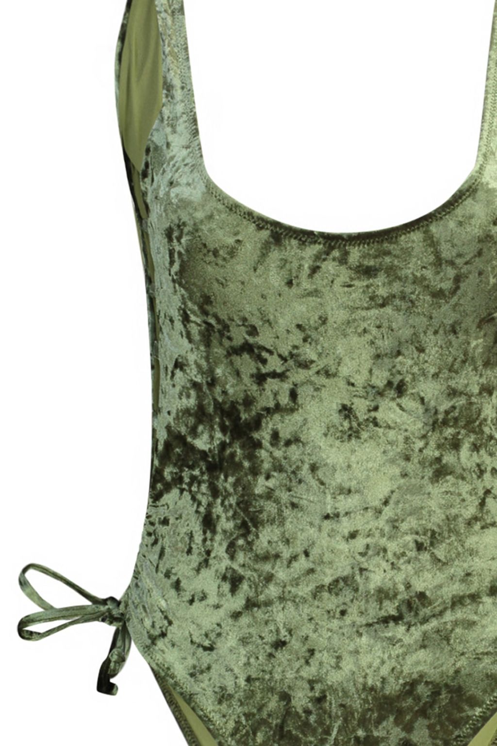 TRENDYOLMILLA Haki Kare Yaka Biyeli Kadife High Leg Mayo TBESS23MA00147 фото 8