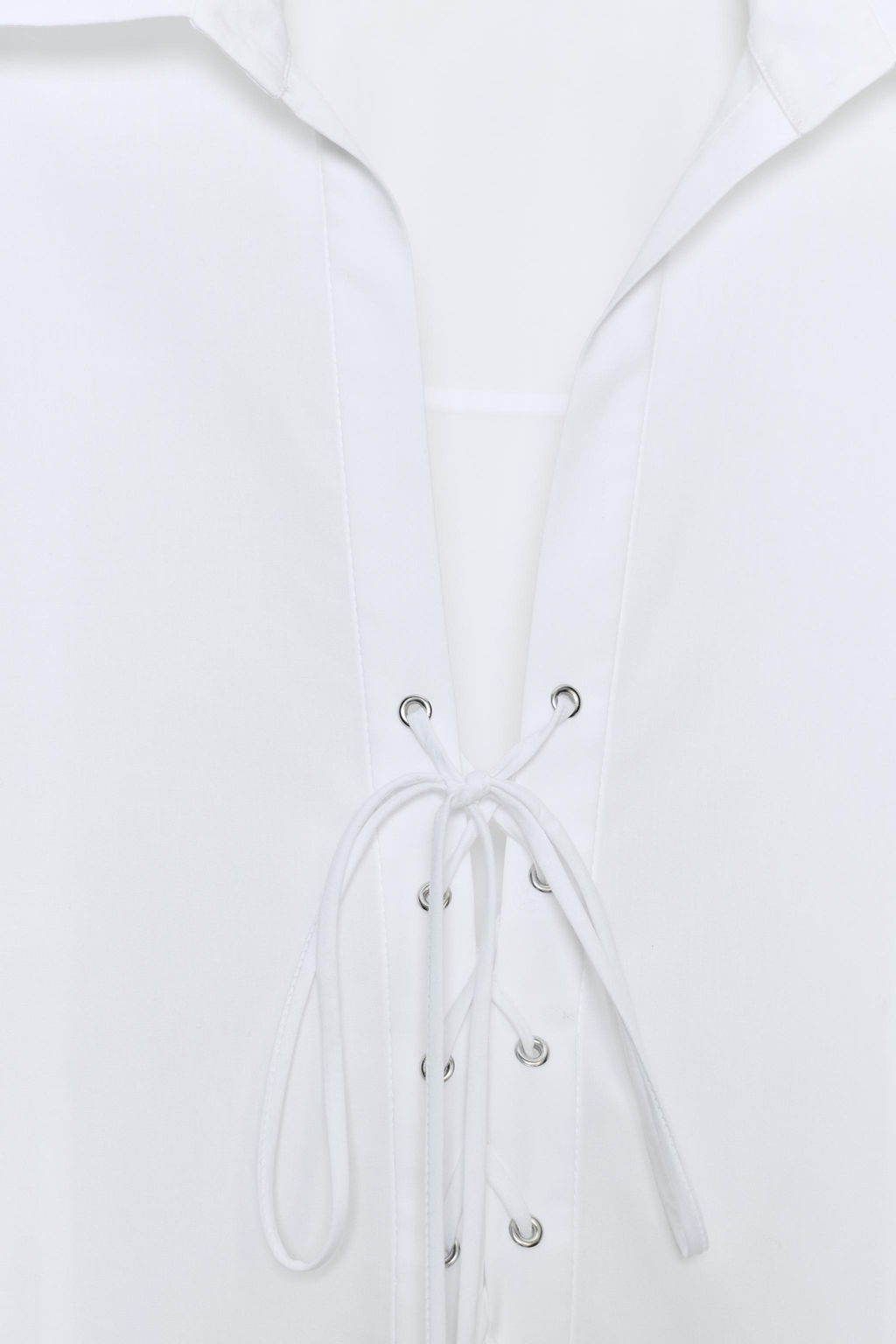 CAMISA ENTALLADA POPEL?N / Blanco - Zara фото 7