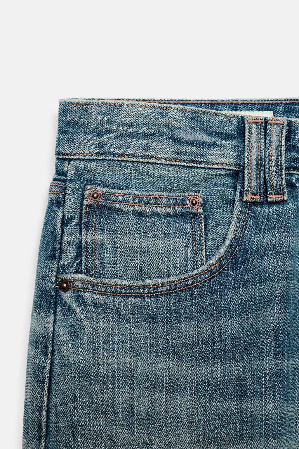BERMUDA JORTS DENIM TRF TIRO MEDIO ROTOS / Azul - Zara фото 6