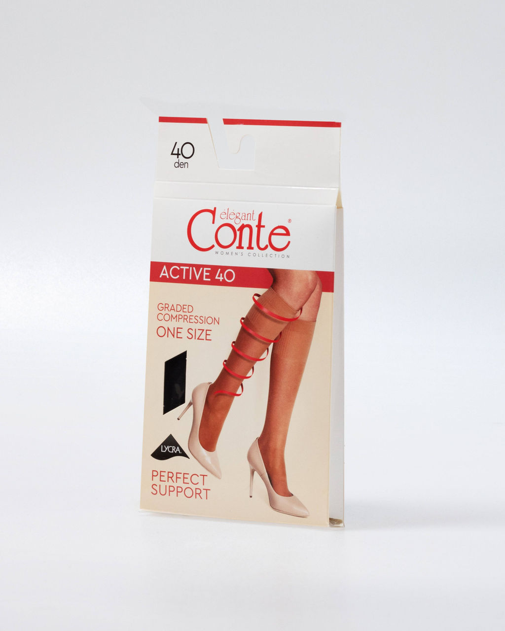 Цена за 2 пары. Носки Удлиненные CONTE ACTIVE 40 (1 пара) Гольфы женские nero - Conte elegant фото 2