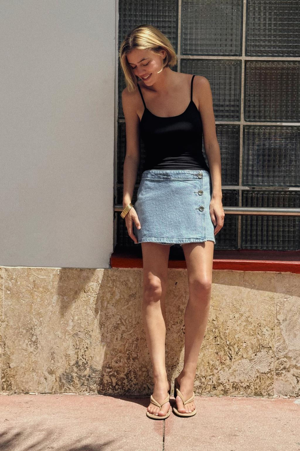 POLYAMIDE TOP WITH THIN STRAPS - Zara фото 21