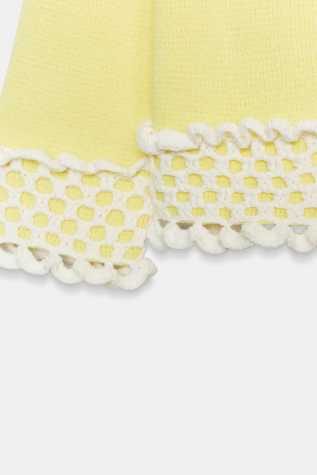 CHAQUETA COMBINADA PUNTO CROCHET / Amarillo - Zara фото 8