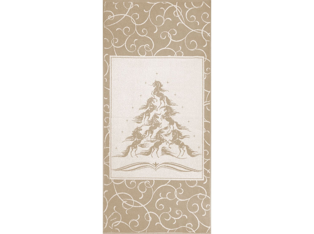 Полотенце махровое 6с102.511ж2 Лошадиная елка(лен3) 67х150см