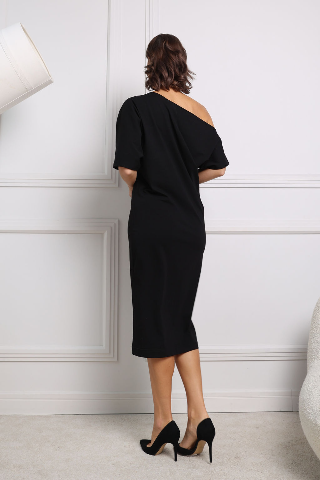 Платье асимметричное из трикотажа - Looklikecat фото 5