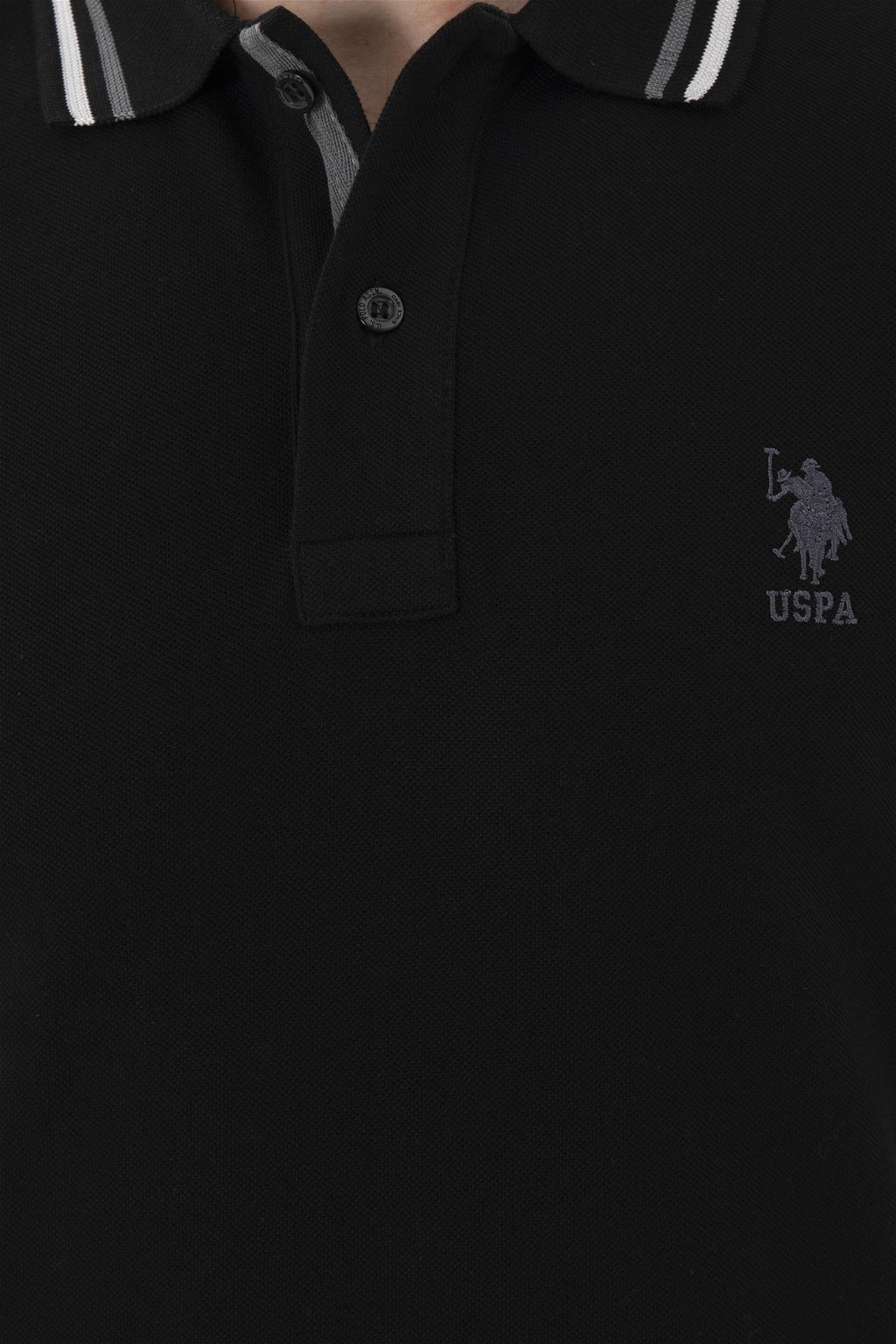 Мужская черная базовая футболка - U.s. polo assn фото 7