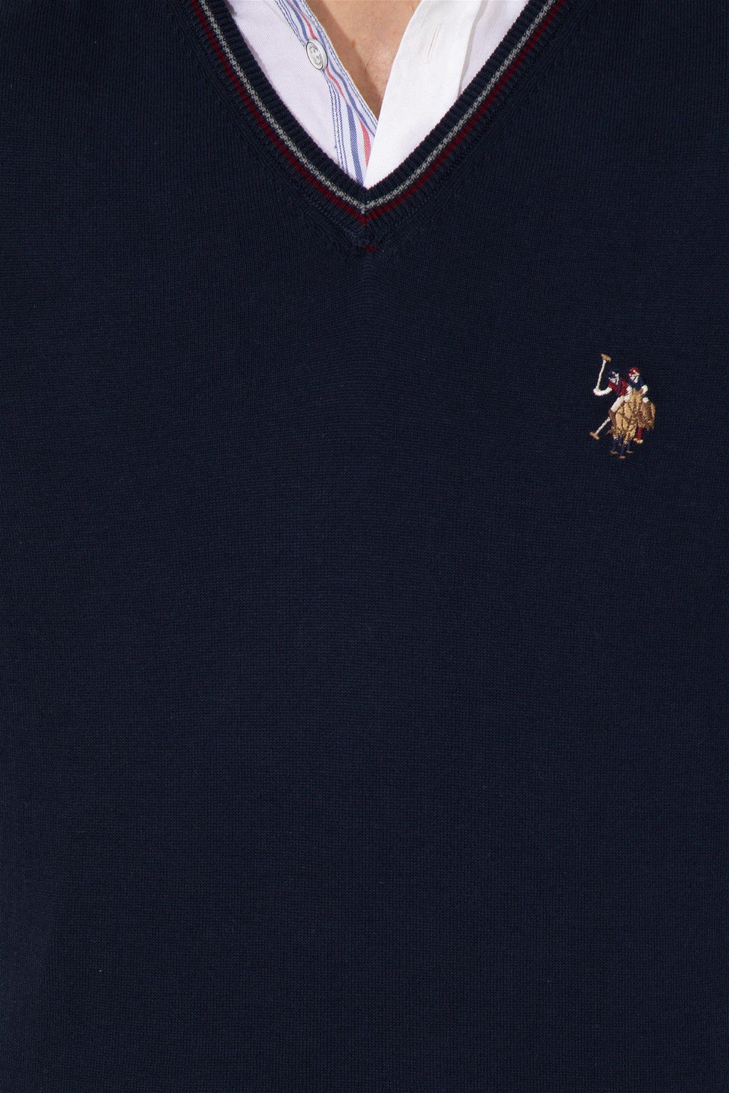 U. S. Polo Assn Мужской темно-синий базовый свитер - U.s. polo assn фото 12