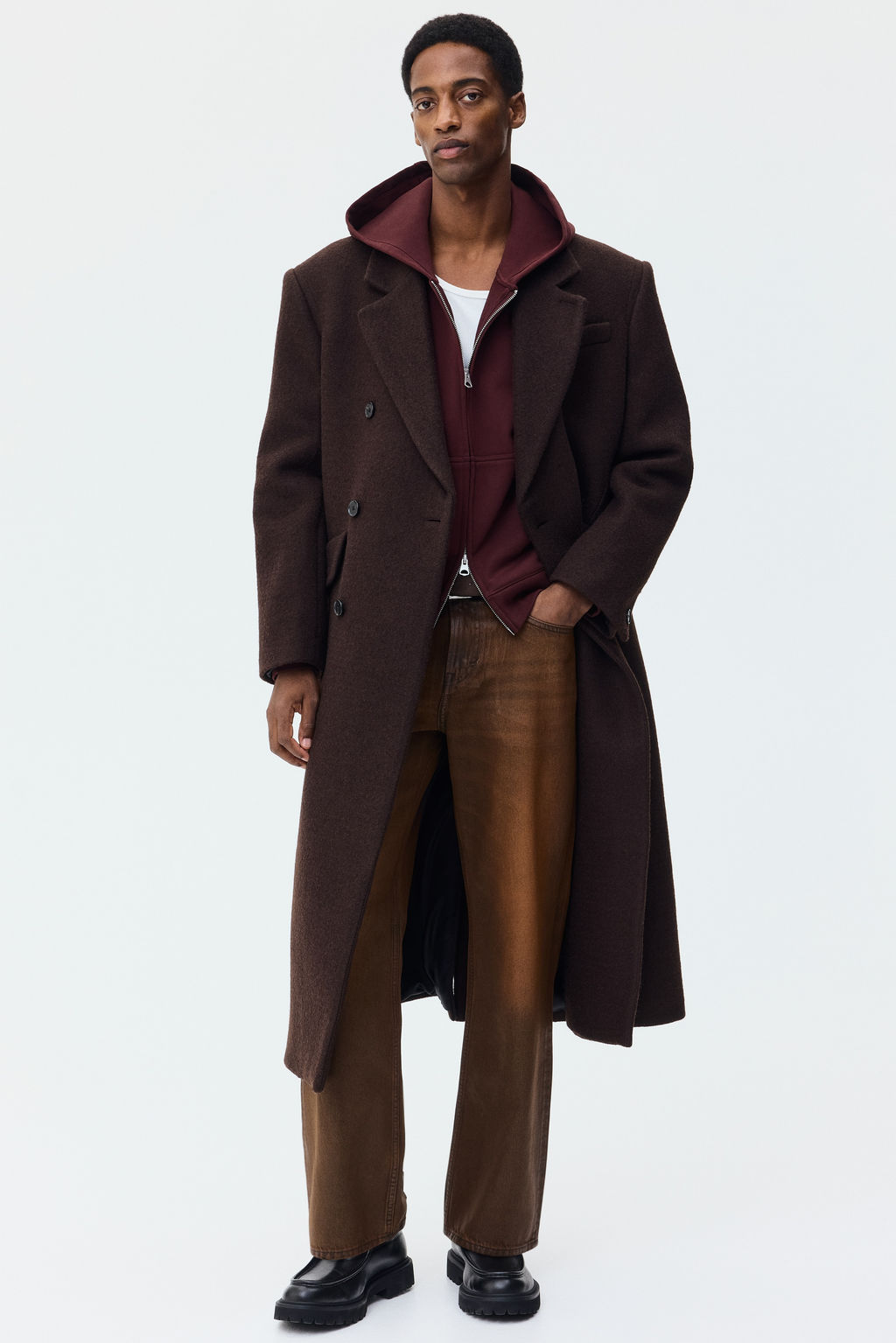 Chaqueta sudadera boxy con cremallera Loose Fit - H&m фото 4