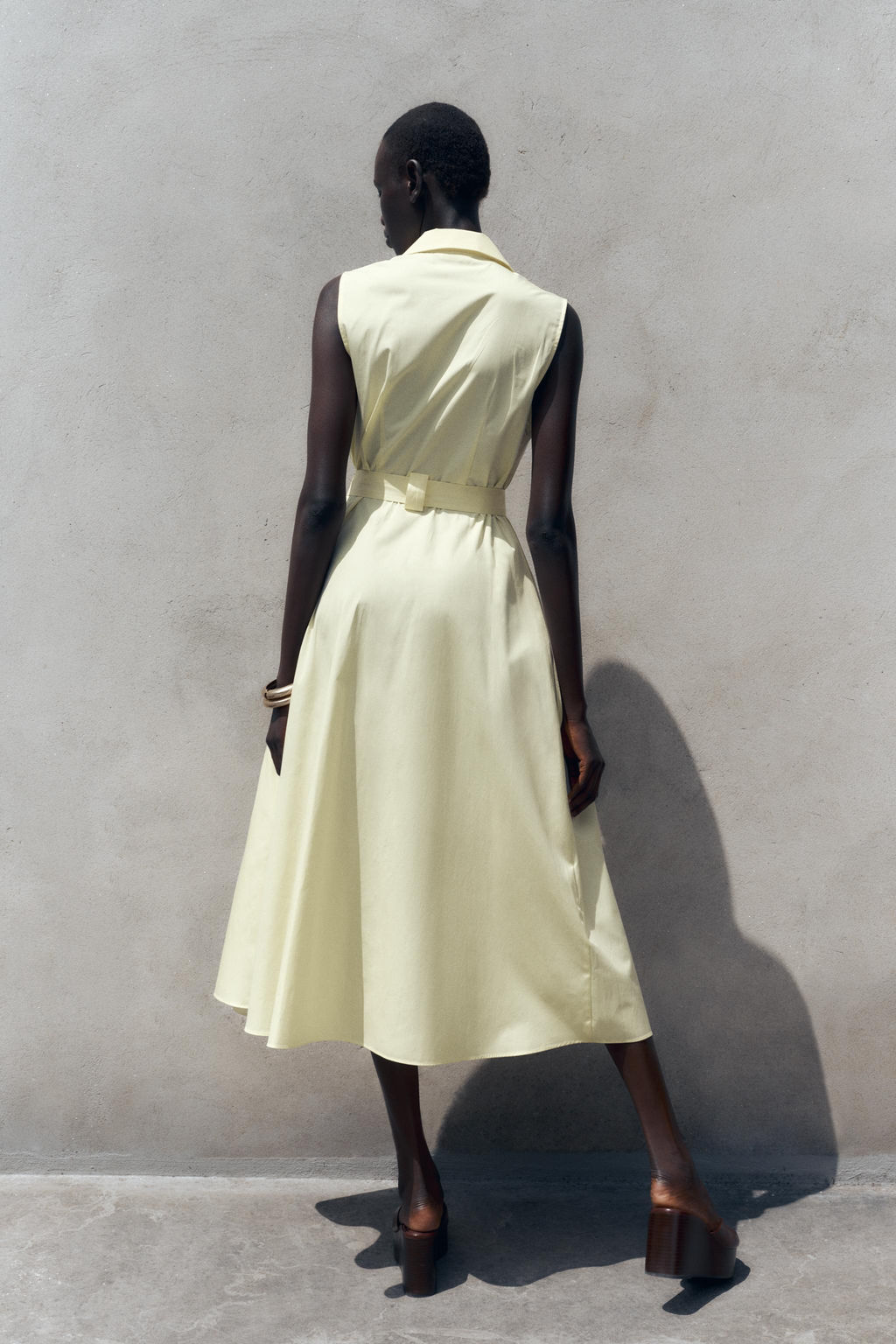 POPLIN MIDI DRESS WITH BELT - Zara фото 25